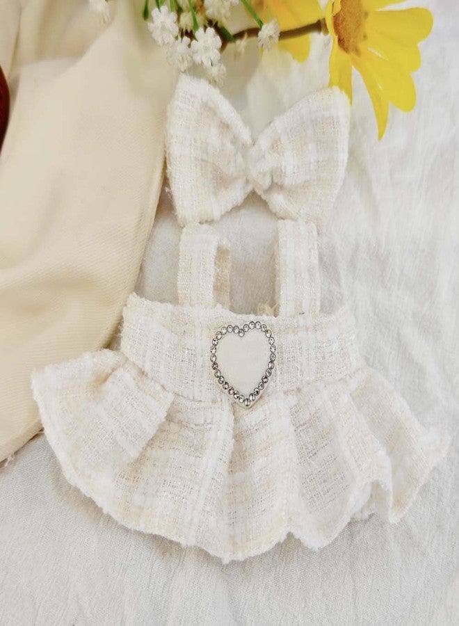 Jemant Doll Clothes Set for 17cm Doll White Heart Zirconia Dresses Bow Headdress Camera Accessories Style Bundle Suit Cute Chic Doll Clothing Dress Up Set - Image 2
